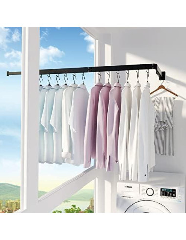 Estante Plegable para Secar Ropa BOQORAD ms-01 Negro