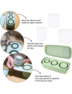 Molde de Hielo Cilíndrico Nomad Trends Verde para Tazas 20-40 oz 2