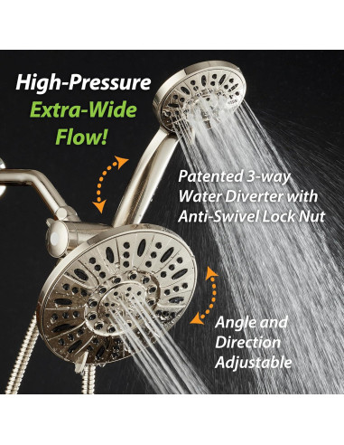 Ducha de Lluvia AquaDance 7" Alta Presión 6 Configuraciones