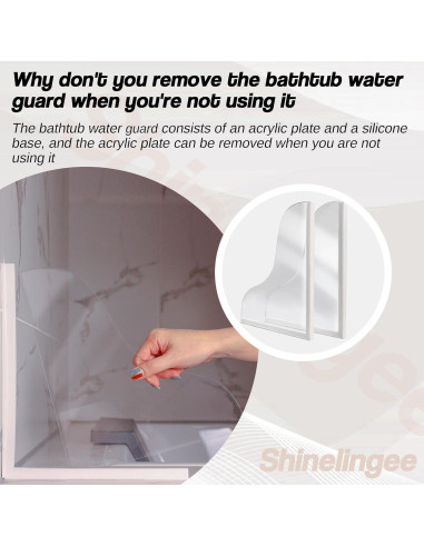 Guardias de Salpicaduras de Ducha Shinelingee 2 Piezas