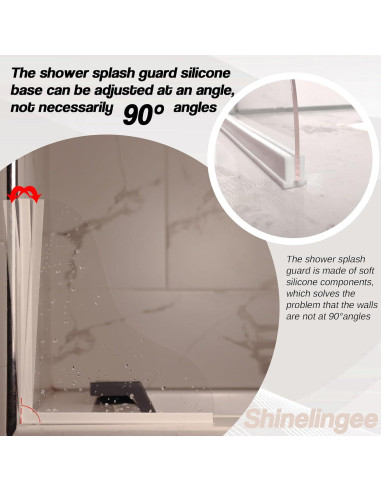 Guardias de Salpicaduras de Ducha Shinelingee 2 Piezas