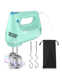 Batidora de Mano Eléctrica GUALIU Verde 5 Velocidades Acero Inoxidable