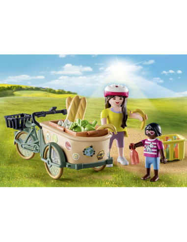 Bicicleta de Carga Playmobil 71306 con Canastas y Accesorios
