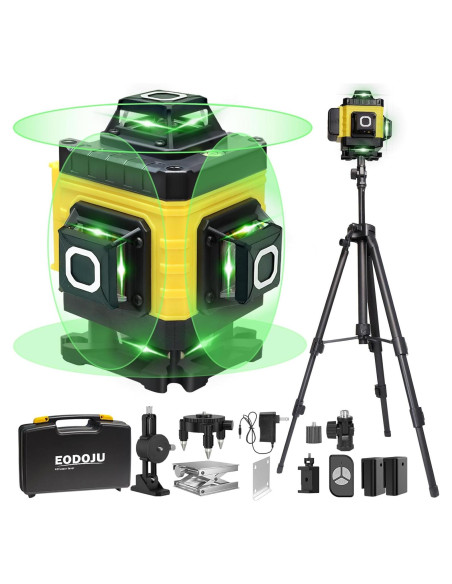 Nivel Láser Autonivelante EODOJU 4D Verde 16 Líneas 360