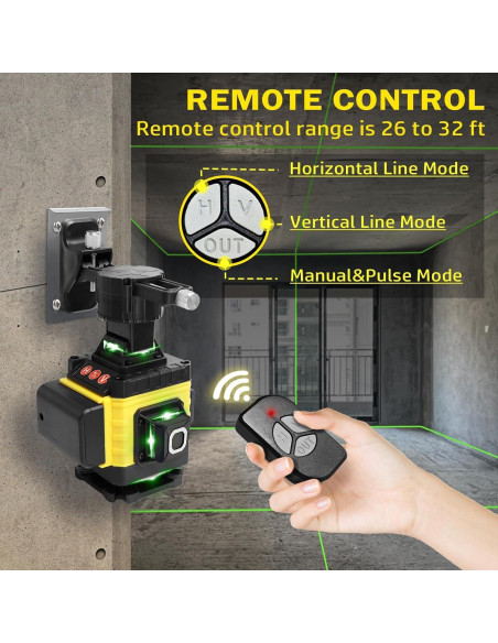 Nivel Láser Autonivelante EODOJU 4D Verde 16 Líneas 360