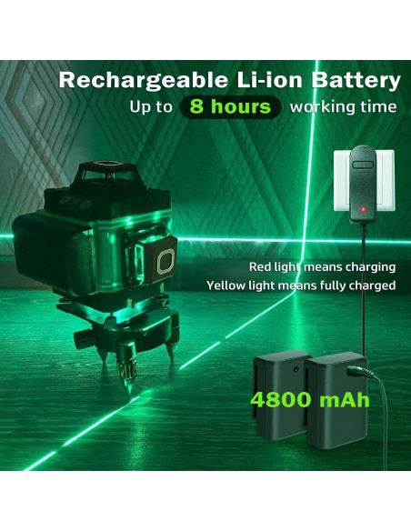 Nivel Láser Autonivelante EODOJU 4D Verde 16 Líneas 360