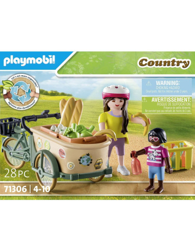 Bicicleta de Carga Playmobil 71306 con Canastas y Accesorios