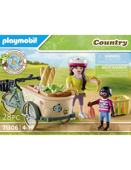 Bicicleta de Carga Playmobil 71306 con Canastas y Accesorios