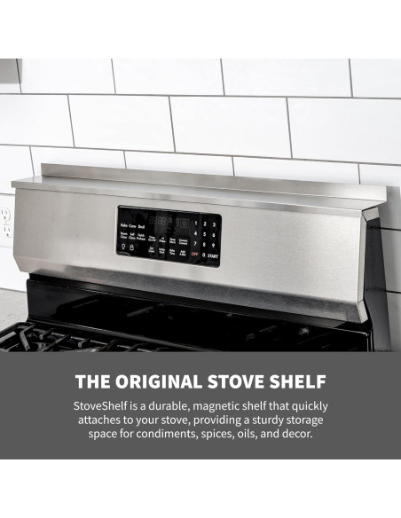 Estante Magnético para Cocina StoveShelf 76.2 cm Negro Estante Magnético para Cocina StoveShelf 76.2 cm Negro