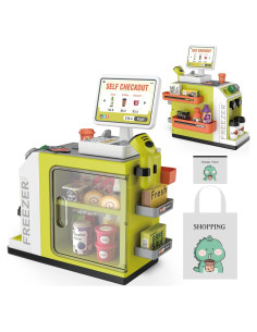 Juego de Caja Registradora para Niños POFJOEQ 48PCS Verde