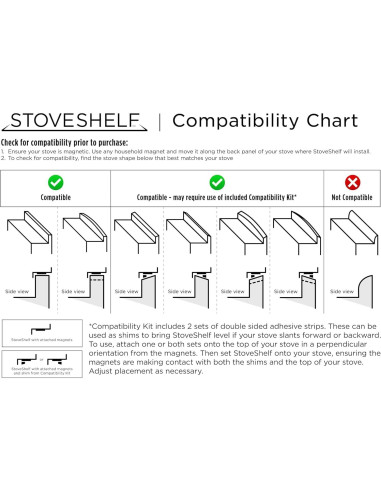 Estante Magnético para Cocina StoveShelf 76.2 cm Negro