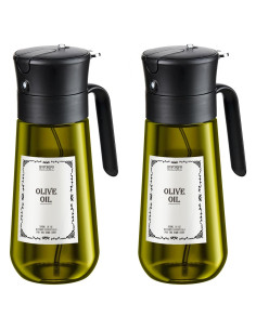 Dispensador de Aceite de Oliva 2 en 1 Hoforife 475ml Negro