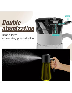 Dispensador de Aceite de Oliva 2 en 1 Hoforife 475ml Negro 2