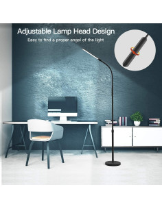 Lámpara de Pie LED NXONE Ajustable 187.96 cm Negra 2