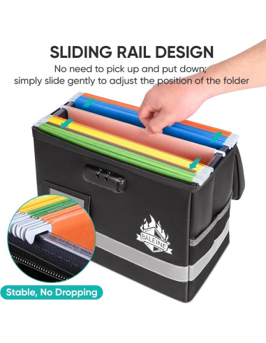 Caja de Documentos a Prueba de Fuego BALEINE 31.5x26.4x15.2cm