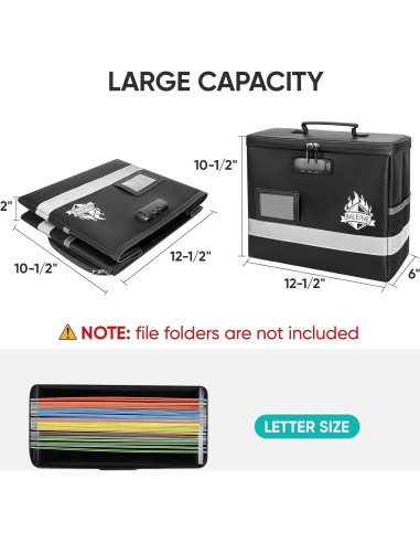 Caja de Documentos a Prueba de Fuego BALEINE 31.5x26.4x15.2cm