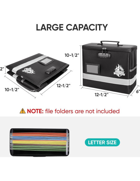 Caja de Documentos a Prueba de Fuego BALEINE 31.5x26.4x15.2cm