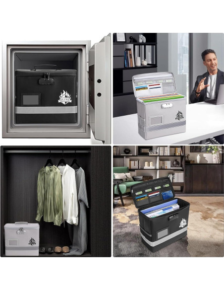 Caja de Documentos a Prueba de Fuego BALEINE 31.5x26.4x15.2cm