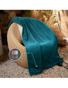 Manta Calentada Eléctrica GOTCOZY 152x127 cm 10 Niveles Azul 2