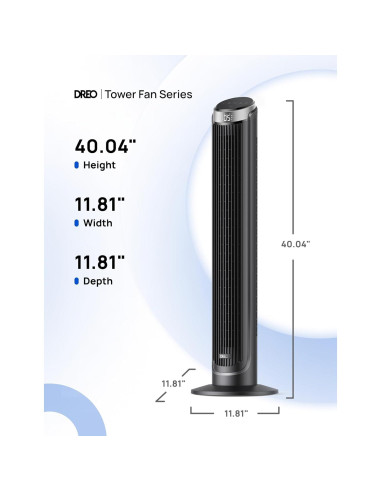 Ventilador de Torre Dreo DR-HTF008 101.6cm 5 Velocidades Oscilante