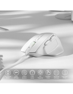 Redragon M806 Ratón Gaming RGB Ergonómico 7 Botones Blanco 2