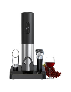 Juego de Sacacorchos Eléctrico COKUNST 4 en 1 con Soporte