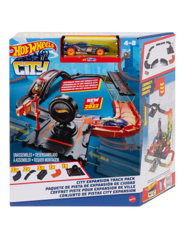 Juego de Pista de Autos Hot Wheels, 10 Piezas con Vehículo