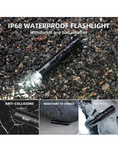 Linterna LED Recargable WUBEN L50 1200 Lúmenes IP68 5 Modos