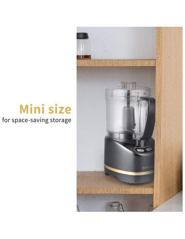 Procesador de Alimentos Mini La Reveuse 200W 2 Tazas Gris