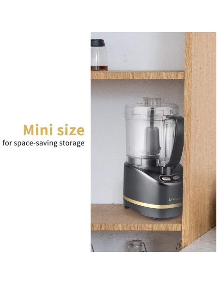 Procesador de Alimentos Mini La Reveuse 200W 2 Tazas Gris