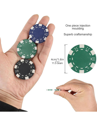 Juego de Póker GOTHINK 100 Fichas Profesionales + Cartas