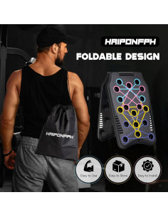 Tablero de Flexiones Haiponfph 9 en 1 para Entrenamiento en Casa 2