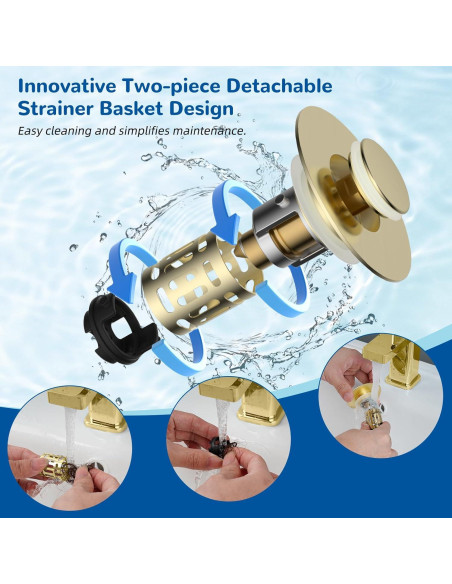 Filtro de Drenaje de Lavabo Hibbent 3 en 1 Acero Inoxidable