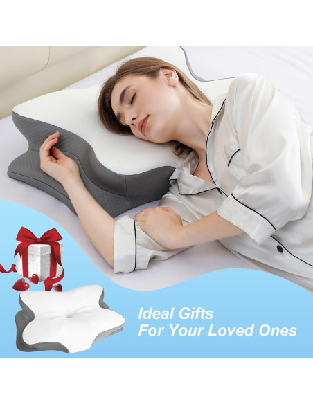 Almohada Ergonómica HBYGE de Espuma Viscoelástica 63x42 cm