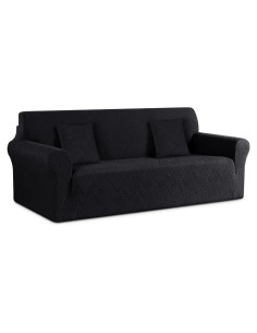 Funda de Sofá Ruaozz 3 Plazas Antideslizante Lavable Negro