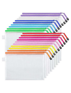 JARLINK 20 Bolsas de Malla con Cierre A4 Resistentes al Agua