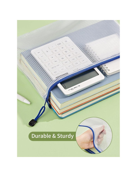 JARLINK 20 Bolsas de Malla con Cierre A4 Resistentes al Agua