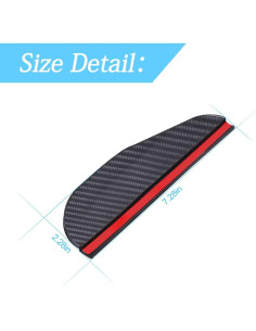Protectores de Visera de Lluvia Blilo para Espejos Laterales - Negro 2