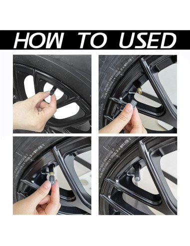 Tapones de Válvula de Neumático JUSTTOP - 12 Piezas Universal