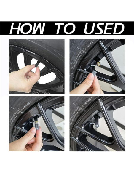 Tapones de Válvula de Neumático JUSTTOP - 12 Piezas Universal