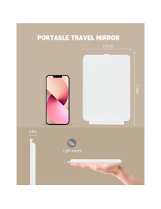 Espejo de Viaje Dec.Metu 20x13 cm 72 LEDs 3 Colores Luz 2