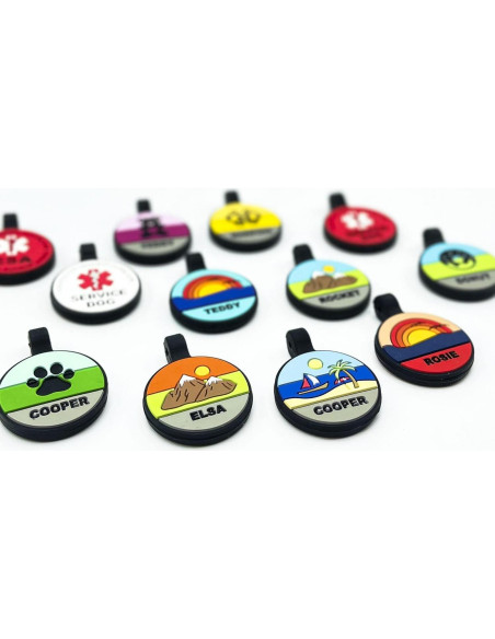 Etiqueta de Identificación Silenciosa PetANTastic Azul Redonda