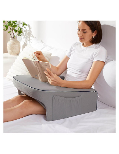 Almohada de Lectura Cooloo8 Pequeña Espuma Viscoelástica Gris