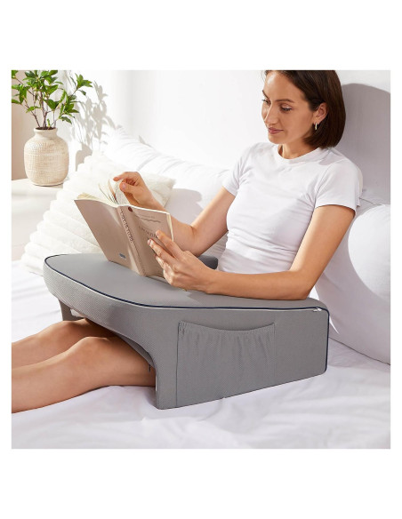 Almohada de Lectura Cooloo8 Pequeña Espuma Viscoelástica Gris