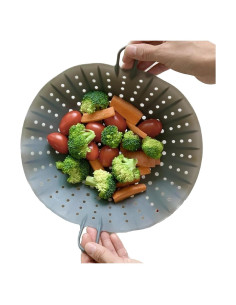 Cesta de Vapor de Silicona Cozymomdeco 25.4 cm Gris