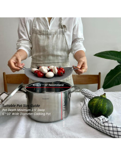 Cesta de Vapor de Silicona Cozymomdeco 25.4 cm Gris 2