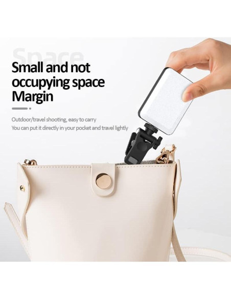 Luz de Selfie Recargable SHEGINEL con Clip para Teléfono - 3 Modos de Luz Ajustable