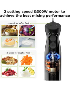 Batidora de Mano Bonsenkitchen HB3201 Eléctrica 2 Velocidades 2