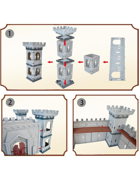 Juguete Caballero Medieval Mostop 76 Piezas Castillo 35.6x25.7cm Juguete Caballero Medieval Mostop 76 Piezas Castillo 35.6x25.7cm