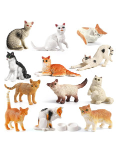 Set de 12 Figuras de Gato Mini Tudou - Juguetes Educativos
